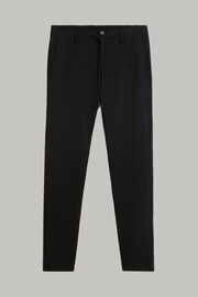 Pantalones de nilón elastificado regular fit, Negro, hi-res