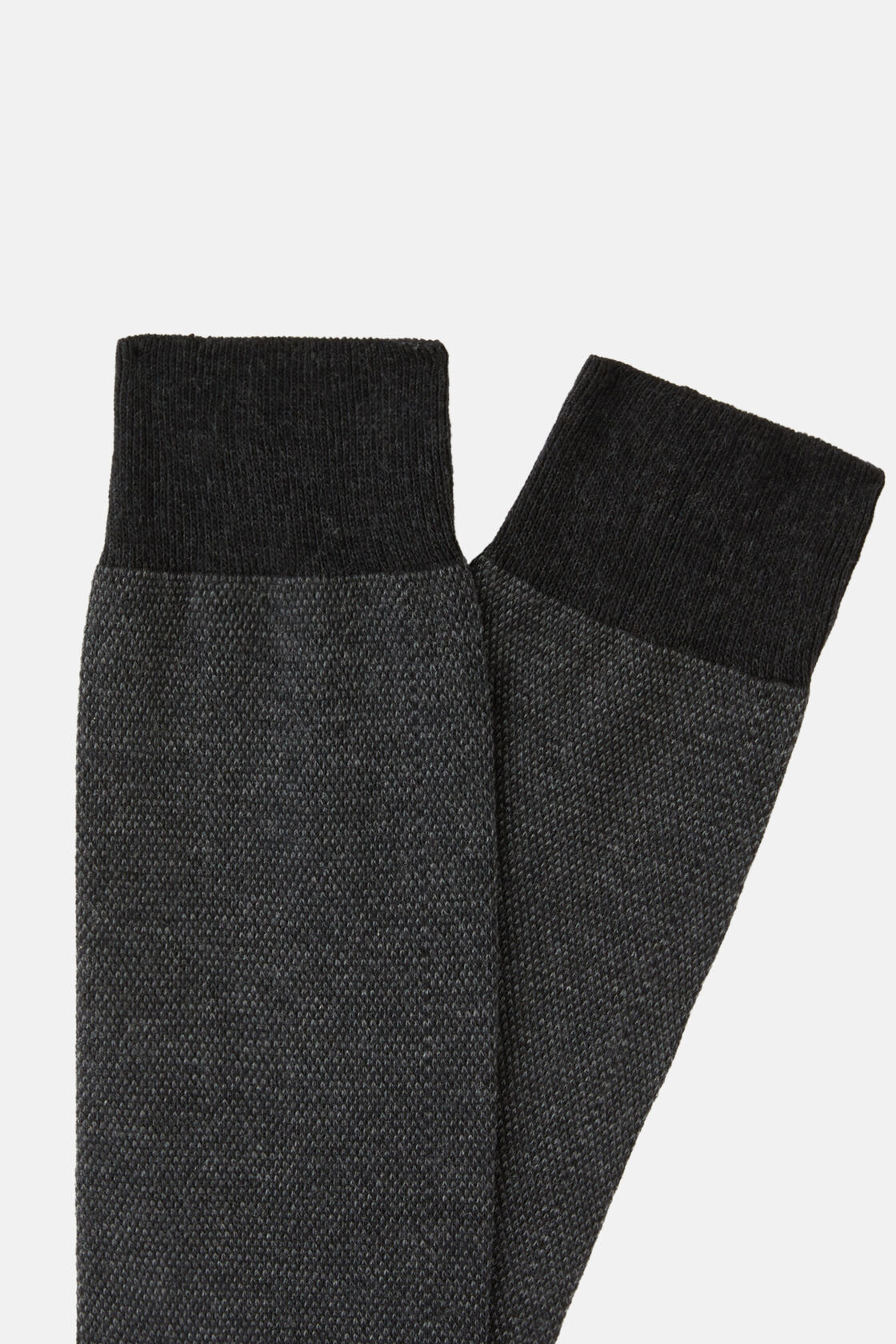 Organic Cotton Oxford Socks, Grey, hi-res