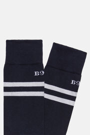 Cotton Blend Sports Socks, Navy blue, hi-res