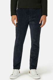 Stretch corduroy and modal trousers, , hi-res