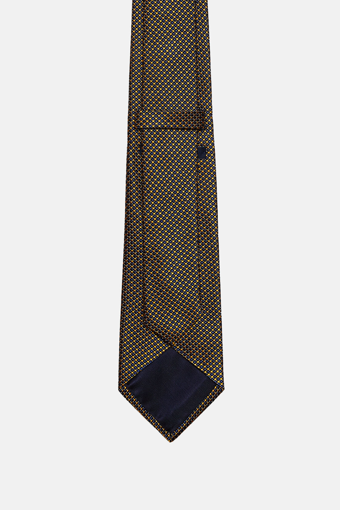 Krawatte aus Seidengemisch mit Punktemuster, Orange, hi-res