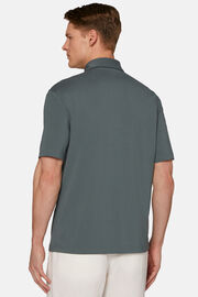 Μπλουζάκι πόλο από ελαστικό βαμβάκι Supima, Green, hi-res
