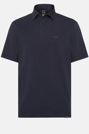 Polo Shirt In Stretch Supima Cotton, Navy blue, hi-res