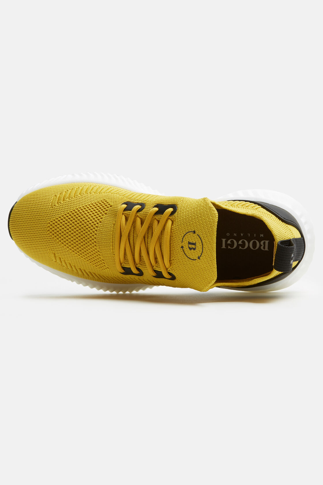 Sneakers gialle in filato riciclato, , hi-res
