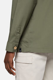 Stretch Cotton/Nylon Link Shirt Jacket, Green, hi-res