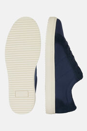 Marineblaue Sneaker Aus Canvas Und Veloursleder, Navy blau, hi-res