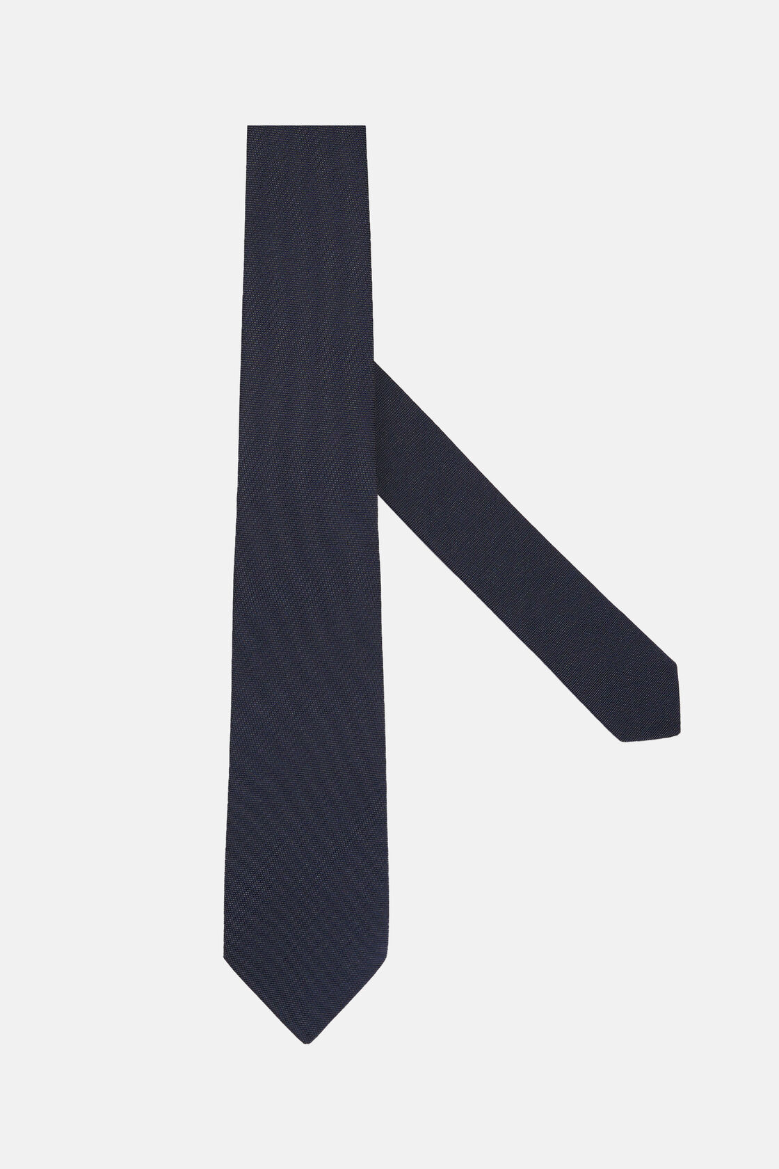 Micro Textured Silk Blend Tie, Navy blue, hi-res