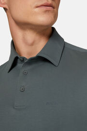 Polo Shirt In Stretch Supima Cotton, Green, hi-res