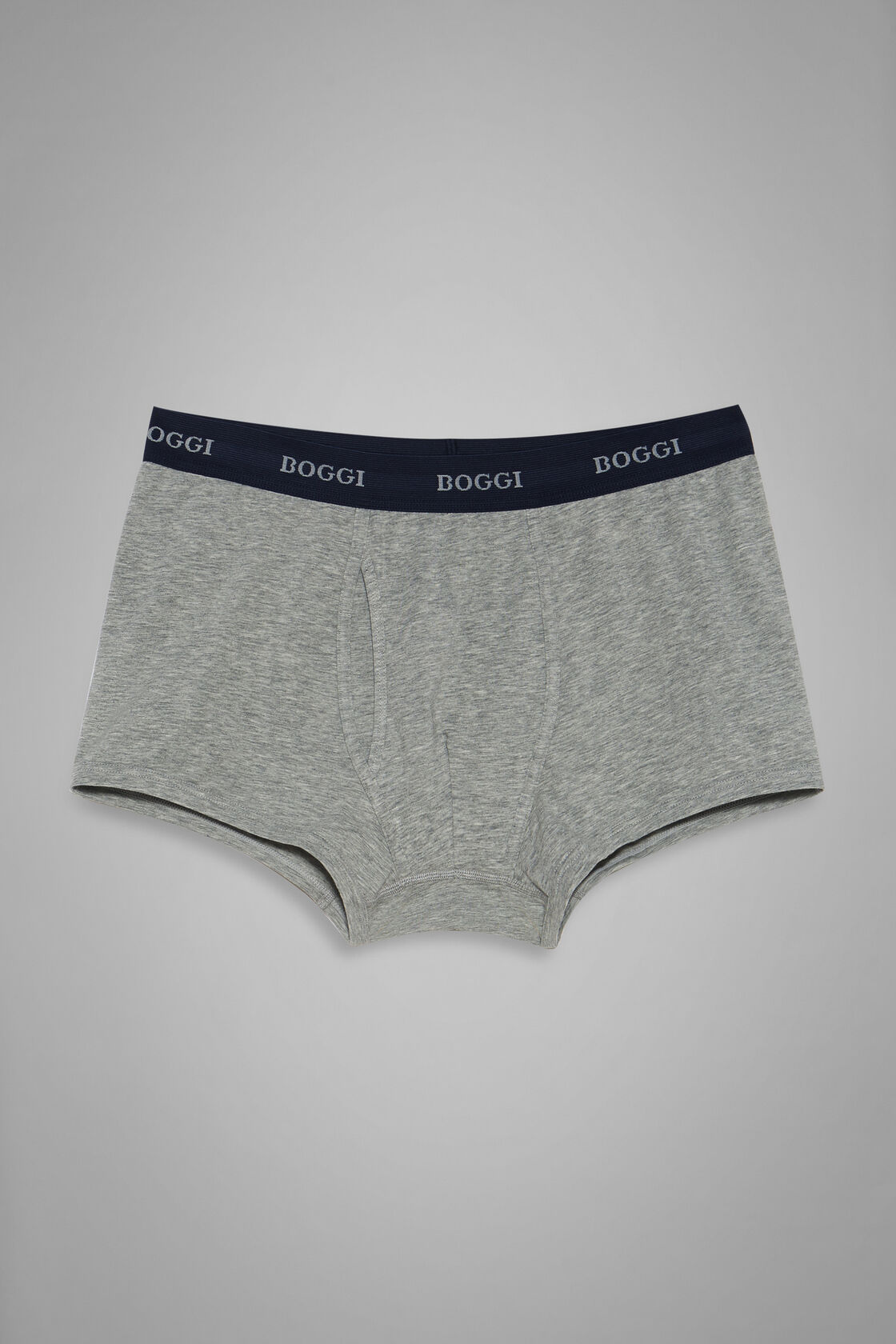 Stretch cotton jersey boxer shorts, Grey, hi-res