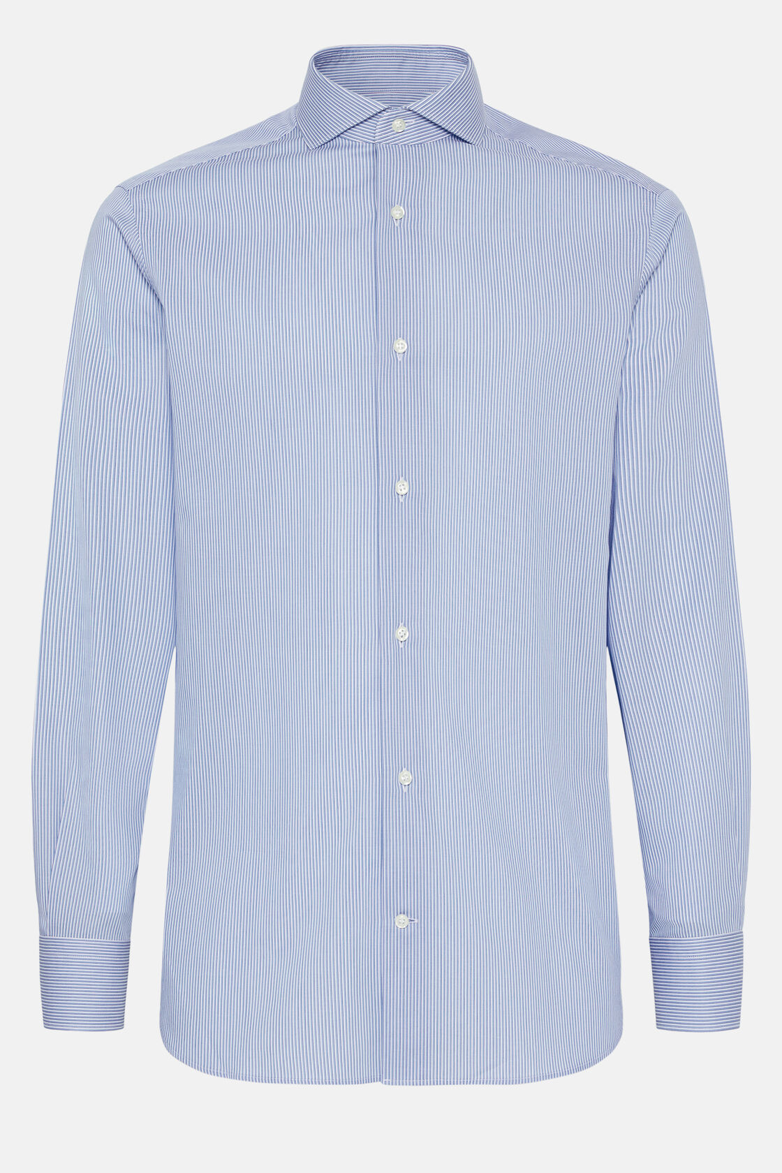 Slim Fit Sky Blue Dobby Cotton Shirt, Medium Blue, hi-res