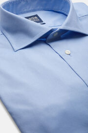 Camicia Azzurra In Cotone Dobby Regular Fit, Azzurro, hi-res