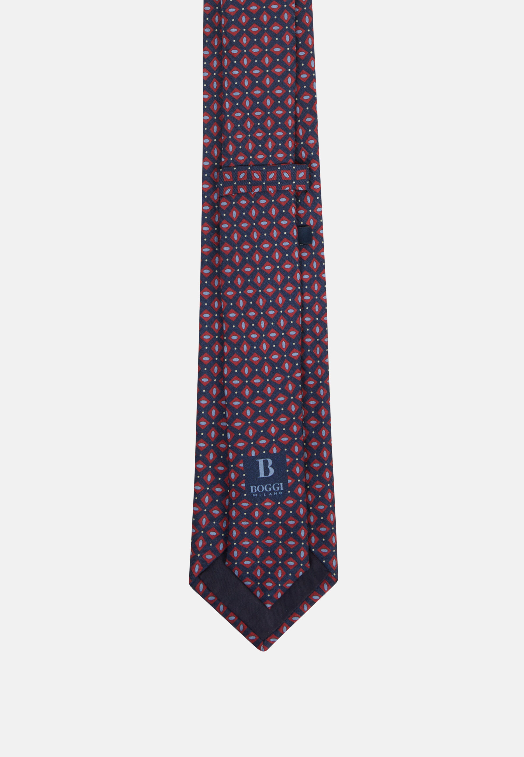 Cravatta Motivo Geometrico In Seta Boggi Uomo Accessori Cravatte e accessori Cravatte 