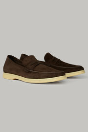 Suede leather moccasins, Brown, hi-res