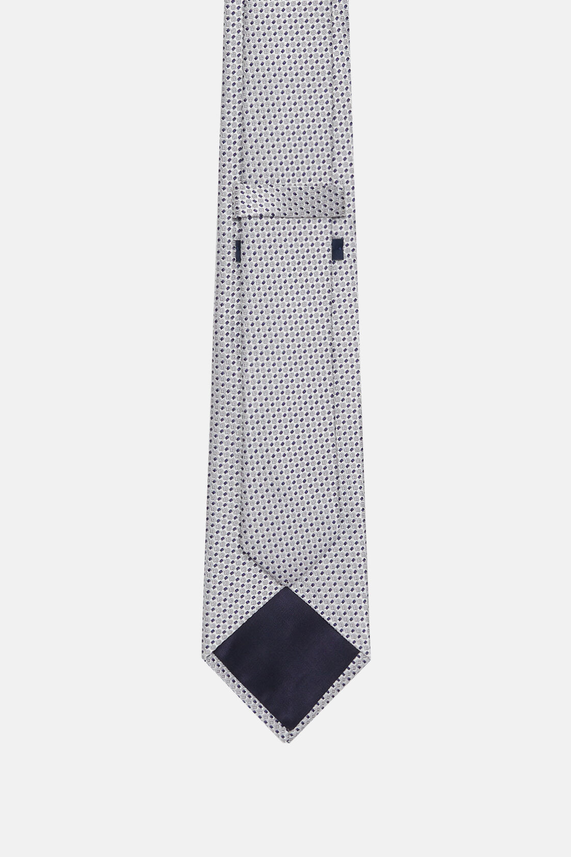 Silk Ceremonial Tie, Silver, hi-res