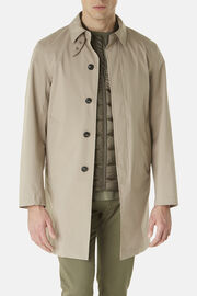 Three-layer technical fabric raincoat, Beige, hi-res