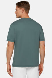 T-Shirt In Piquè Performante, Verde, hi-res