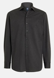Regular fit cotton jersey polo shirt, Charcoal, hi-res