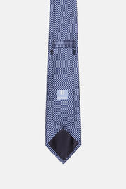 Printed Silk Ceremony Tie, Navy blue, hi-res