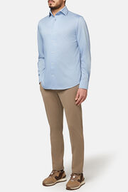 Camisa estilo polo de punto japonés regular fit, Azul claro, hi-res