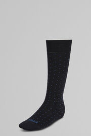 Calze A Pois In Filato Performance, Navy, hi-res