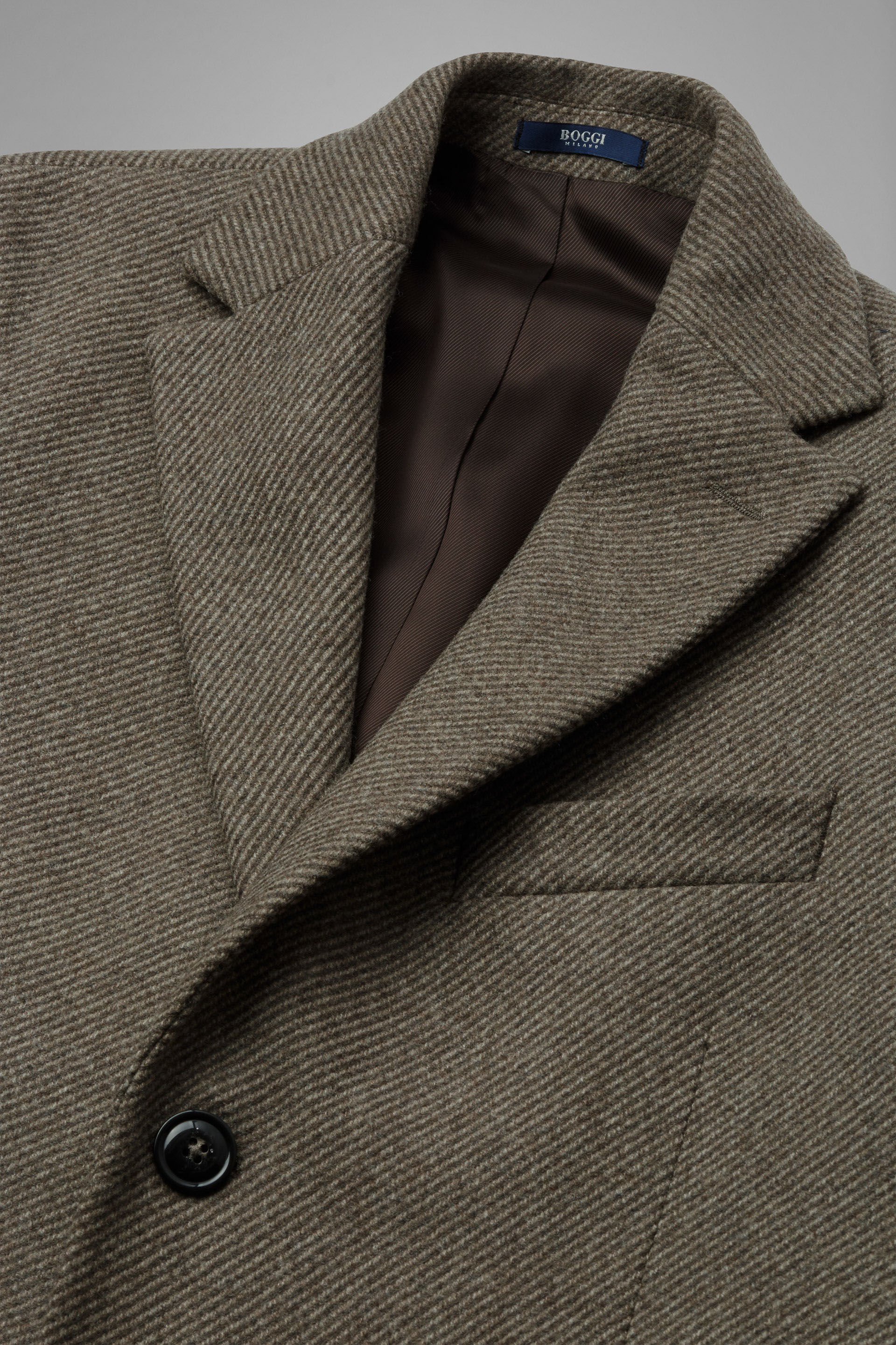 Diagonal Wool Coat | Boggi