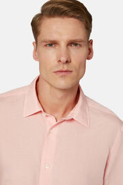 Regular Fit Pink Tencel Linen Shirt, Pink, hi-res