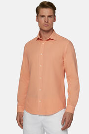 Regular Fit Papaya Cotton Shirt, Papaya, hi-res