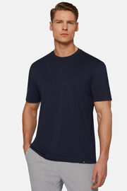 T-shirt En Coton Supima Extensible, bleu marine, hi-res
