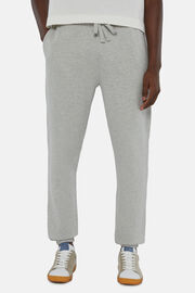 Stretch Mixed Cotton Trousers, Grey, hi-res