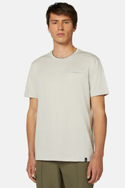 Camiseta De Punto Jersey De Algodón Tencel, Light grey, hi-res