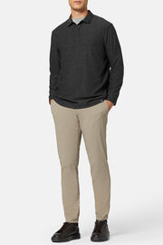 Regular Fit Long-sleeved Technical Fabric Polo Shirt, , hi-res
