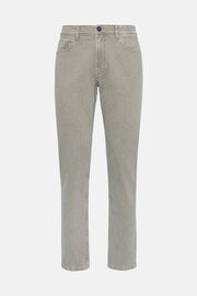Dove Grey Stretch Denim Jeans, Taupe, hi-res