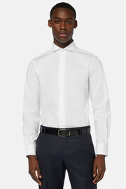 Stretch P.Point Napoli Collar Shirt Regular Fit, White, hi-res