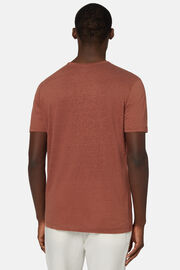 Camiseta de Punto de Lino Stretch Elástico, Red, hi-res