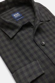 Blue and army green cotton and thermolite® overshirt, Black - Military, hi-res