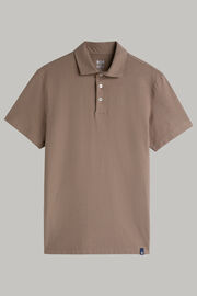 POLO IN JERSEY DI COTONE CREPE REGULAR FIT, Taupe, hi-res