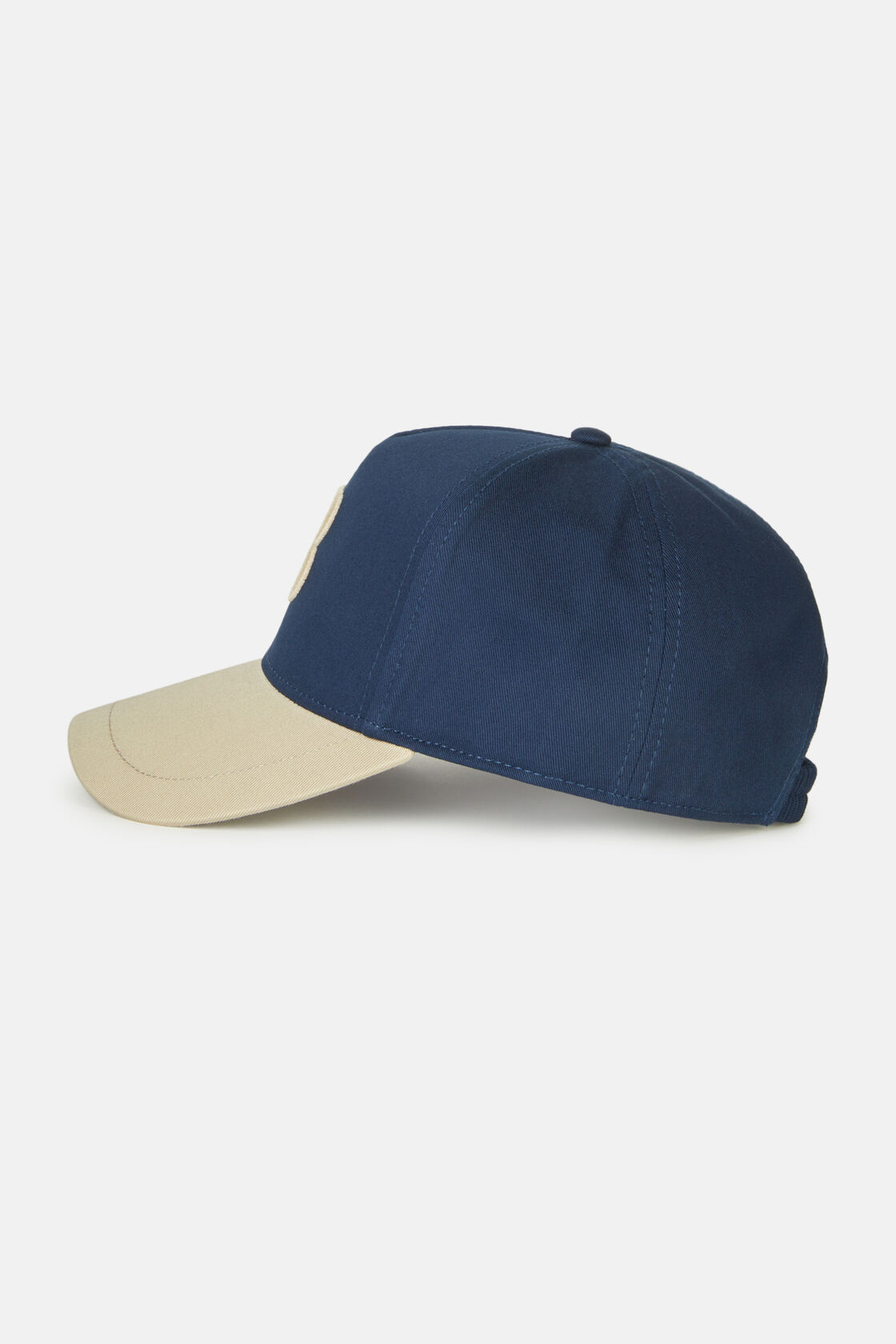 Baseball Cap With Visor And Embroidery in Cotton, Blue, hi-res