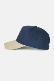 Mütze mit Visier und Stickerei aus Baumwolle, Blau, hi-res