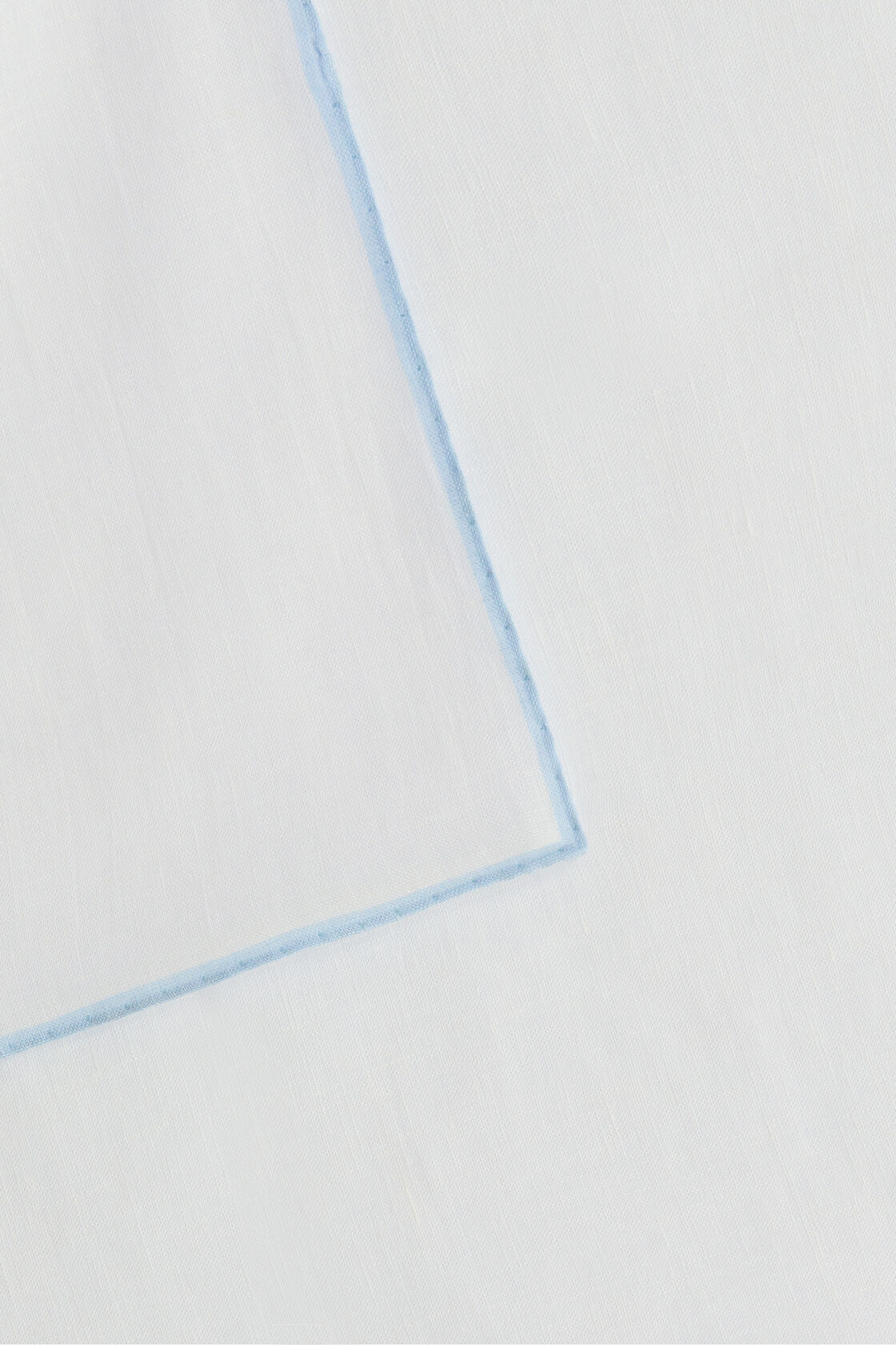 Leinen-pochette Mit Kontrastierender Paspel, Weiß - Hellblau, hi-res