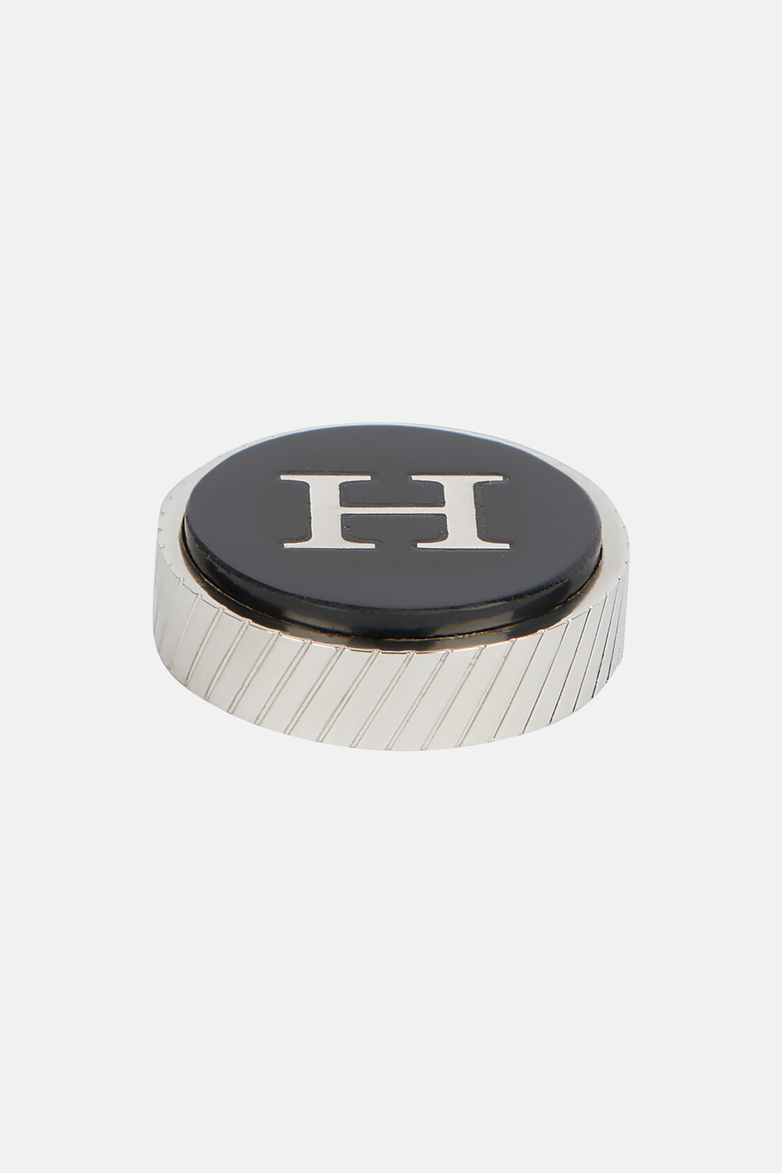Circular letter h for cufflinks, , hi-res