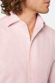 Camisa Rosa De Algodón Dobby Regular Fit, Rosado, hi-res