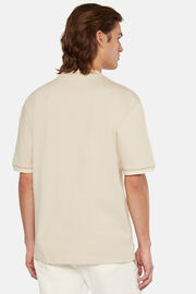 T-Shirt In Misto Cotone Organico, Sabbia, hi-res