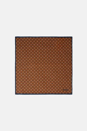 Polka Dot Clutch Bag in Linen, Brown, hi-res