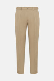 Cotton Linen Pants, Beige, hi-res