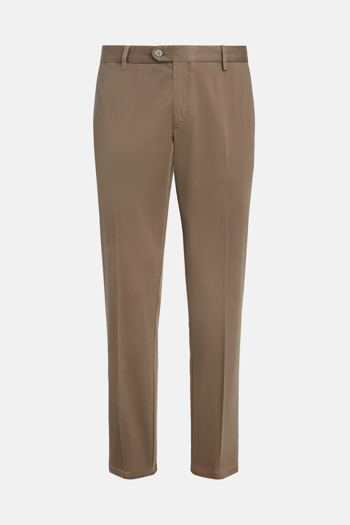 Stretch satin trousers, Taupe, hi-res