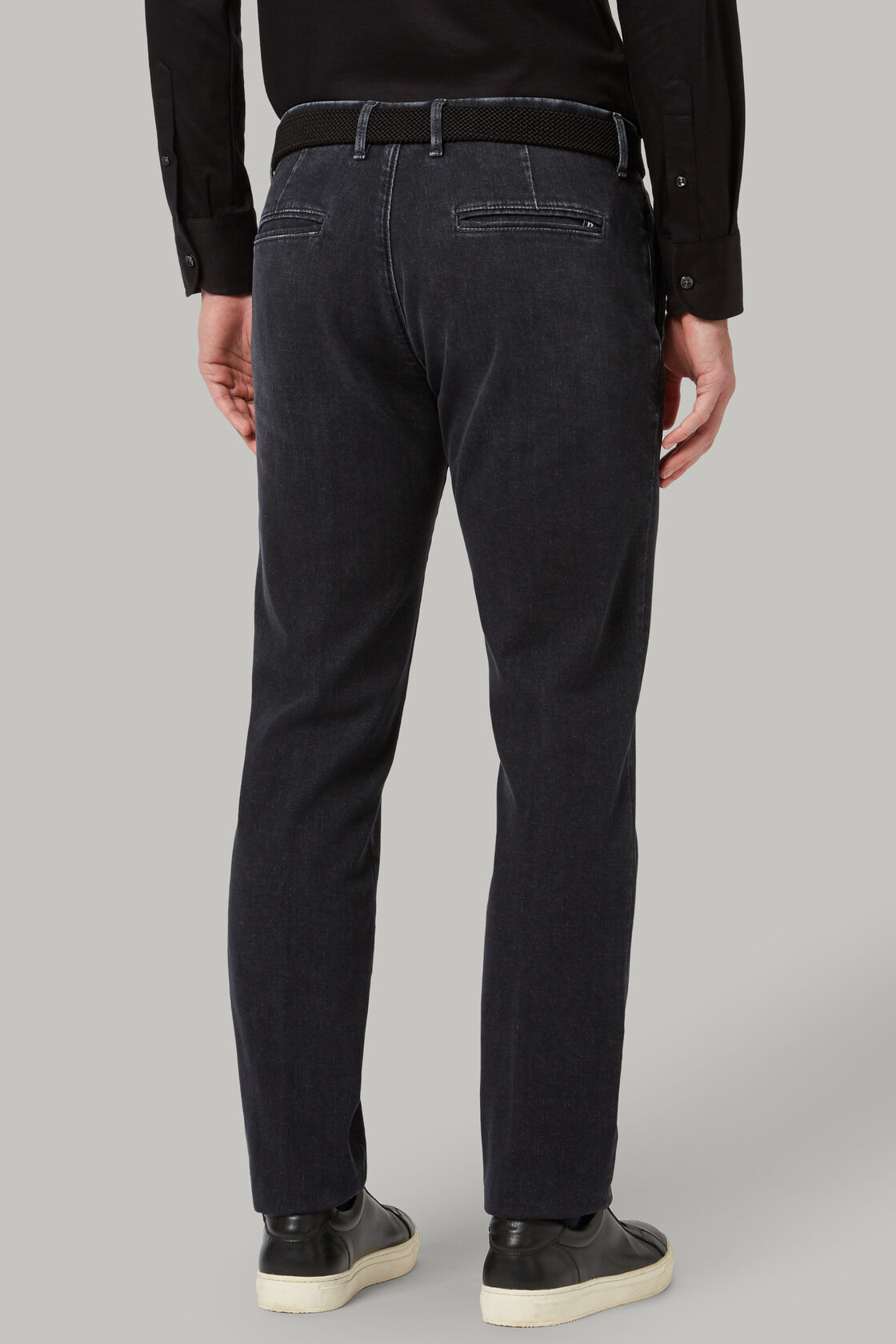 Men's Regular fit black stretch denim jeans Boggi Milano