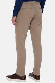 Stretch Cotton/Tencel Trousers, Taupe, hi-res