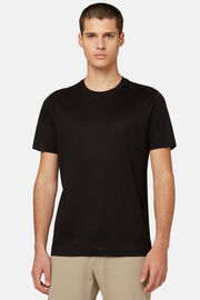 Pima Cotton Jersey T-shirt, Black, hi-res