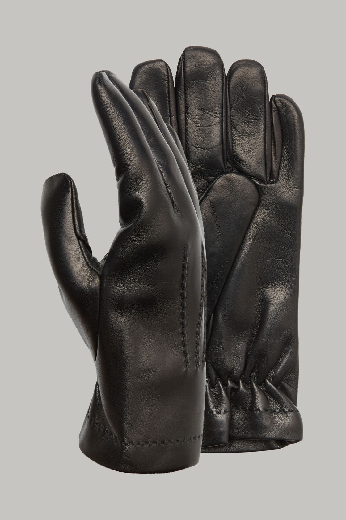 Leather gloves, Black, hi-res