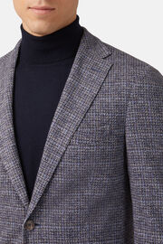 Blue Wool and Nylon Printed B Jersey Jacket, , hi-res